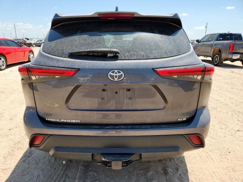5TDHZRAH0LS506673 - 2020 TOYOTA HIGHLANDER XLE ნაცრისფერი ფოტო 6