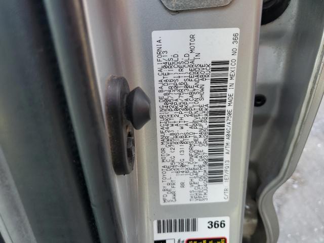 3TMJU4GN5DM150237 - 2013 TOYOTA TACOMA DOUBLE CAB PRERUNNER SILVER photo 12