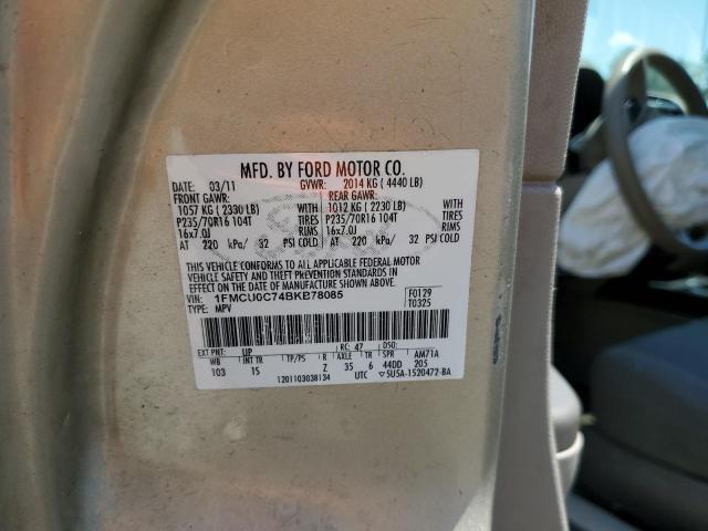 1FMCU0C74BKB78085 - 2011 FORD ESCAPE XLS GOLD photo 13