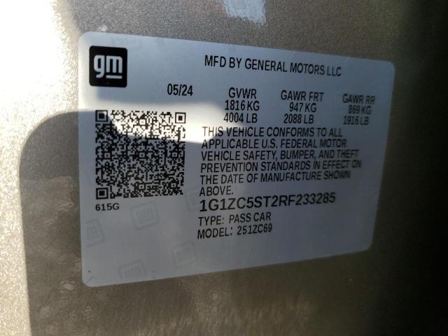 1G1ZC5ST2RF233285 - 2024 CHEVROLET MALIBU LS TAN photo 12