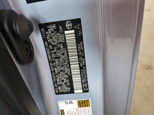 JTKDE167090298651 - 2009 TOYOTA SCION TC BLUE photo 12