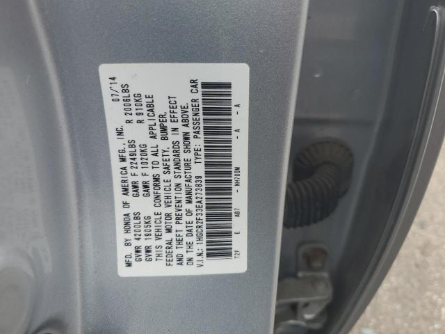 1HGCR2F33EA273839 - 2014 HONDA ACCORD LX SILVER photo 12