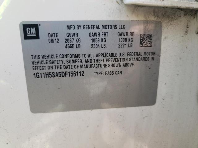 1G11H5SA5DF156112 - 2013 CHEVROLET MALIBU LTZ Ağ foto 12