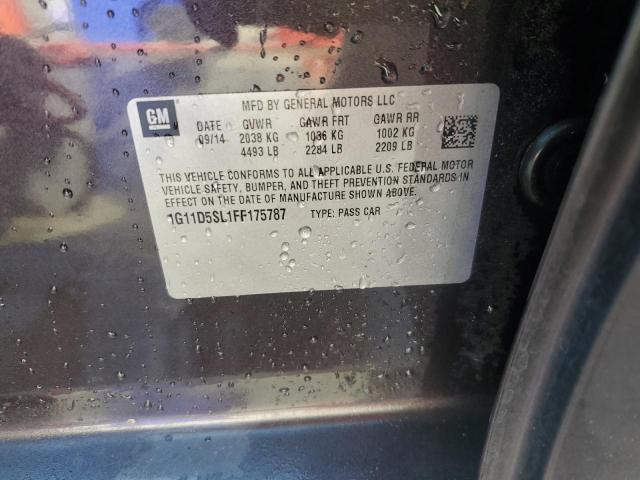 1G11D5SL1FF175787 - 2015 CHEVROLET MALIBU 2LT CHARCOAL photo 12