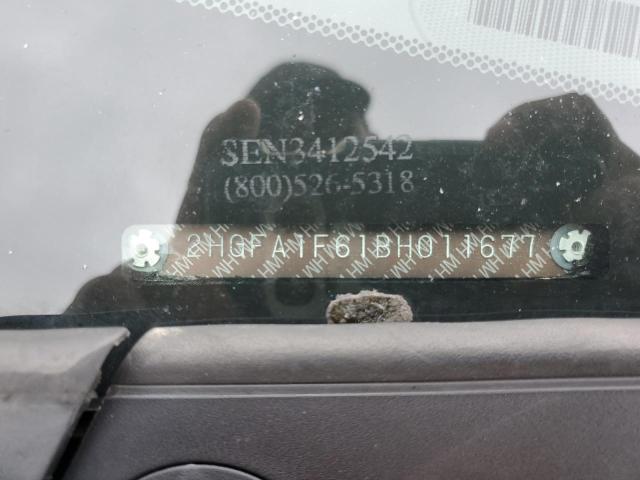 2HGFA1F61BH011677 - 2011 HONDA CIVIC LX-S Gris photo 12