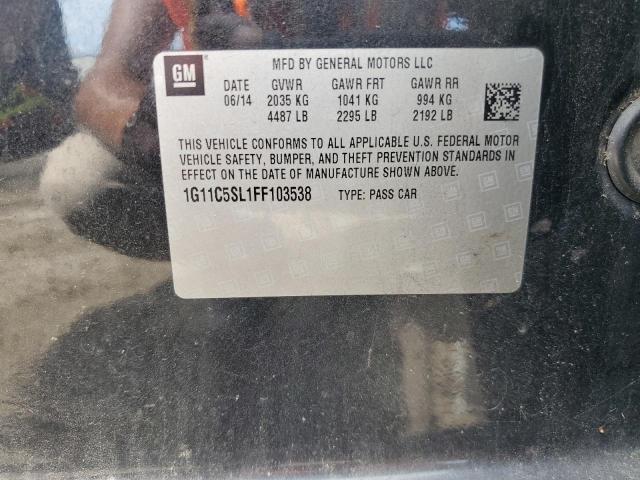 1G11C5SL1FF103538 - 2015 CHEVROLET MALIBU 1LT 黑色 照片 13