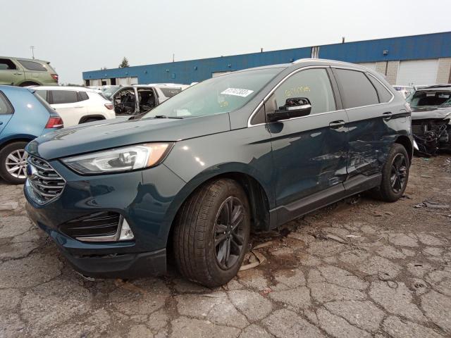 2FMPK4J98KBC34106 - 2019 FORD EDGE SEL BLUE photo 1