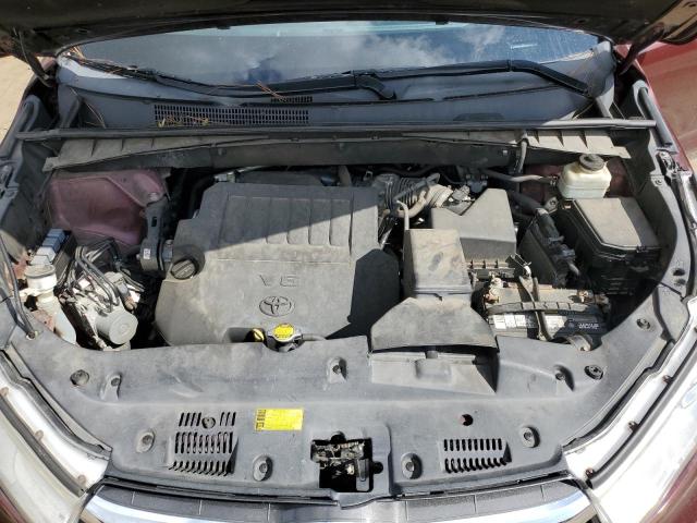 5TDKKRFH6FS093231 - 2015 TOYOTA HIGHLANDER XLE BURGUNDY photo 12