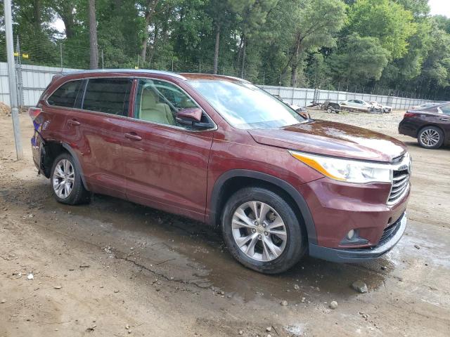 5TDKKRFH6FS093231 - 2015 TOYOTA HIGHLANDER XLE BURGUNDY photo 4
