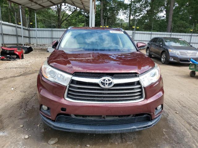 5TDKKRFH6FS093231 - 2015 TOYOTA HIGHLANDER XLE BURGUNDY photo 5