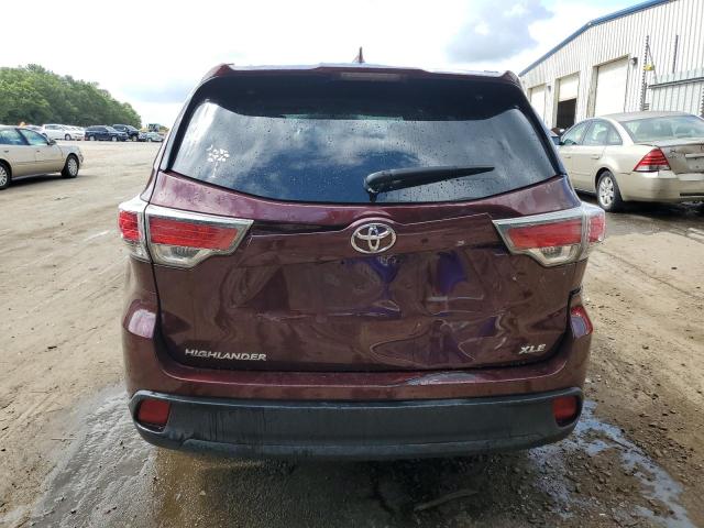 5TDKKRFH6FS093231 - 2015 TOYOTA HIGHLANDER XLE BURGUNDY photo 6