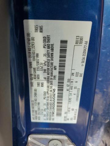 1FMCU9GD0JUC02745 - 2018 FORD ESCAPE SE Көк фото 13