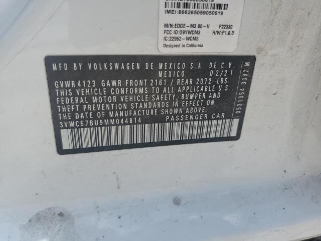 3VWC57BU9MM044814 - 2021 VOLKSWAGEN JETTA S WHITE photo 13