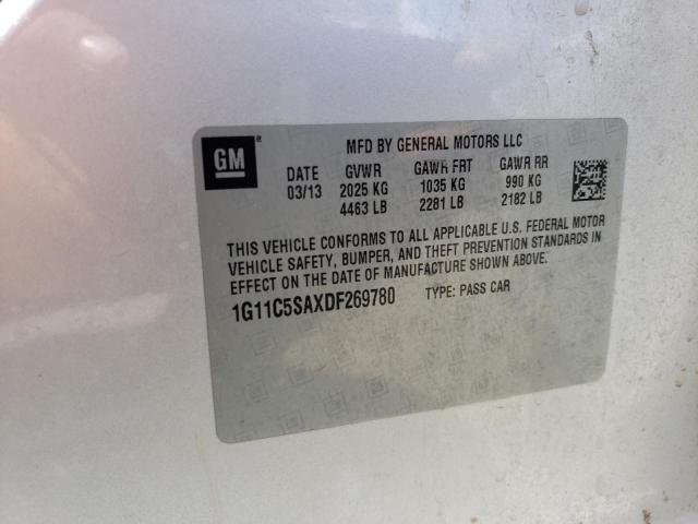 1G11C5SAXDF269780 - 2013 CHEVROLET MALIBU 1LT 银色 照片 13