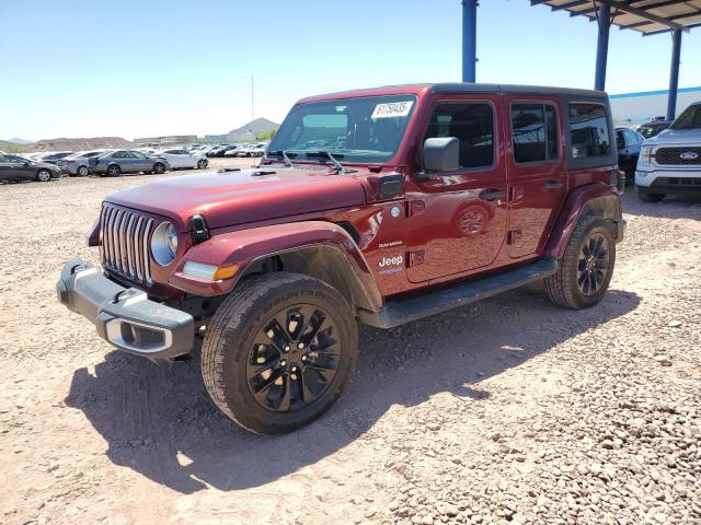 1C4JJXP61MW742866 - 2021 JEEP WRANGLER U SAHARA 4XE RED photo 1