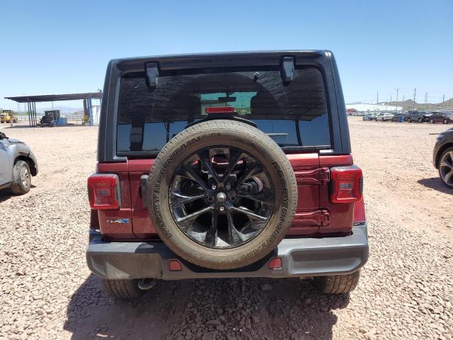 1C4JJXP61MW742866 - 2021 JEEP WRANGLER U SAHARA 4XE RED photo 6