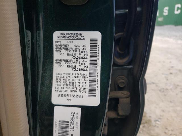 JN8DR07X11W509642 - 2001 NISSAN PATHFINDER LE 绿色 照片 13