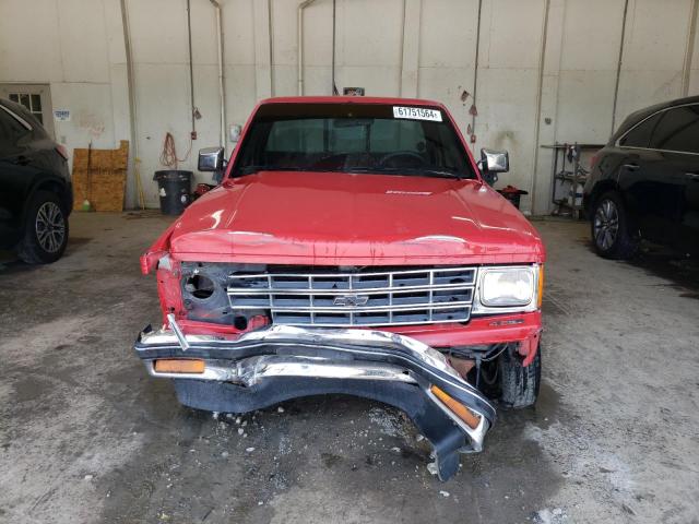 1GCCT14Z8K2218102 - 1989 CHEVROLET S TRUCK S10 RED photo 5