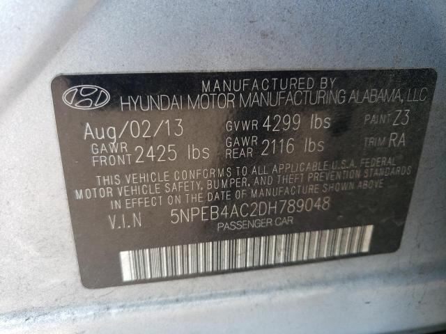 5NPEB4AC2DH789048 - 2013 HYUNDAI SONATA GLS BLUE photo 12