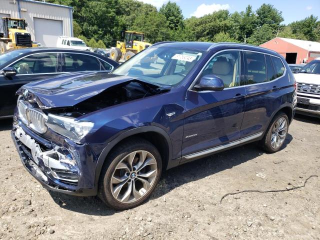 5UXWX9C34H0W76977 - 2017 BMW X3 XDRIVE28I BLUE photo 1