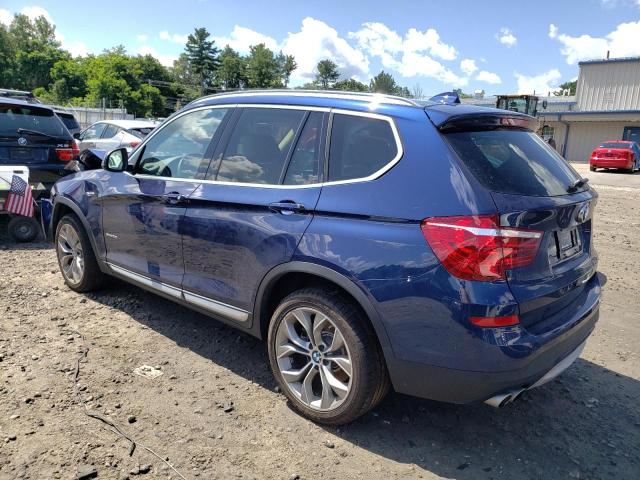 5UXWX9C34H0W76977 - 2017 BMW X3 XDRIVE28I BLUE photo 2