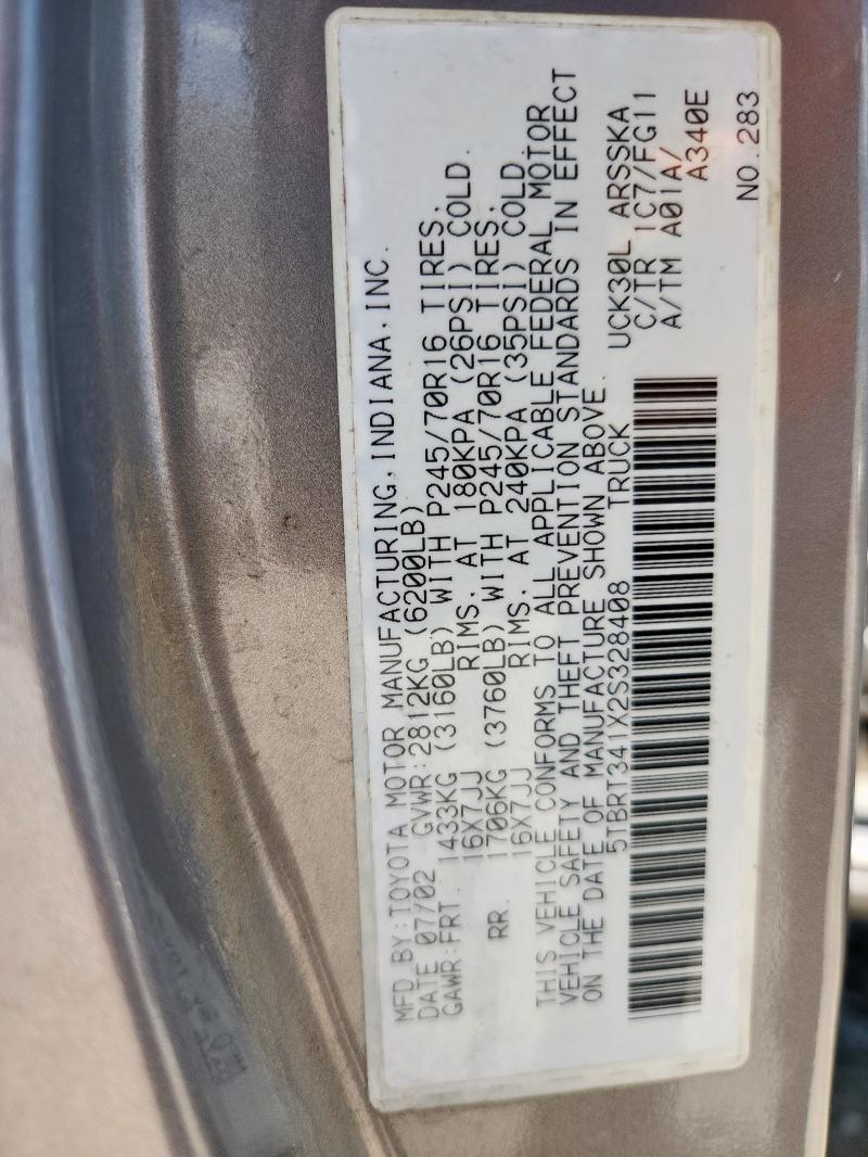 5TBRT341X2S328408 - 2002 TOYOTA TUNDRA ACCESS CAB Qəhvəyi foto 13