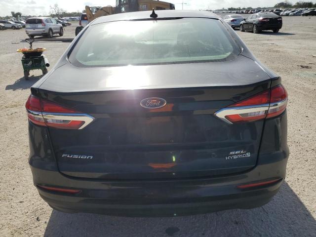 3FA6P0MU6KR239970 - 2019 FORD FUSION SEL BLACK photo 6