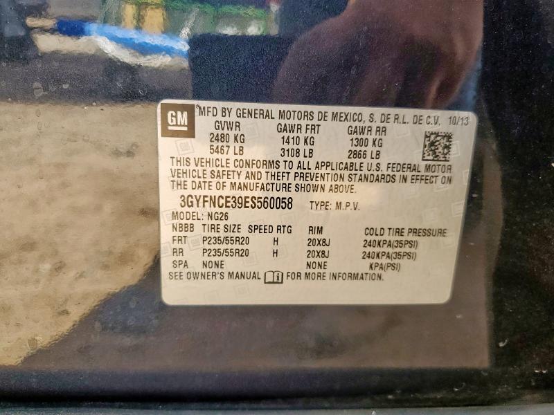 3GYFNCE39ES560058 - 2014 CADILLAC SRX PERFORMANCE COLLECTION BLACK photo 13