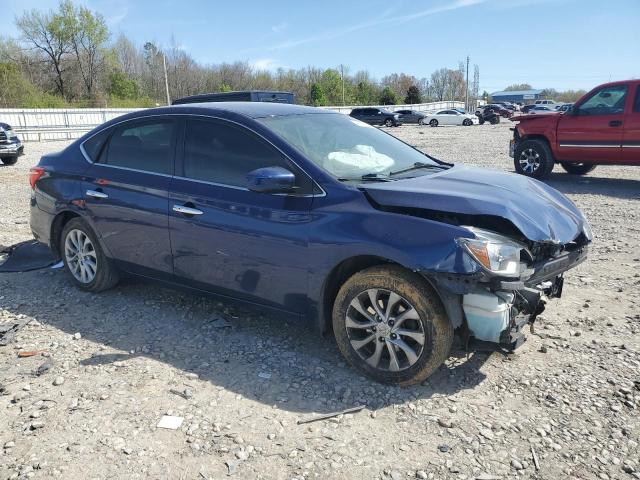 3N1AB7AP9KY355456 - 2019 NISSAN SENTRA S BLUE photo 4