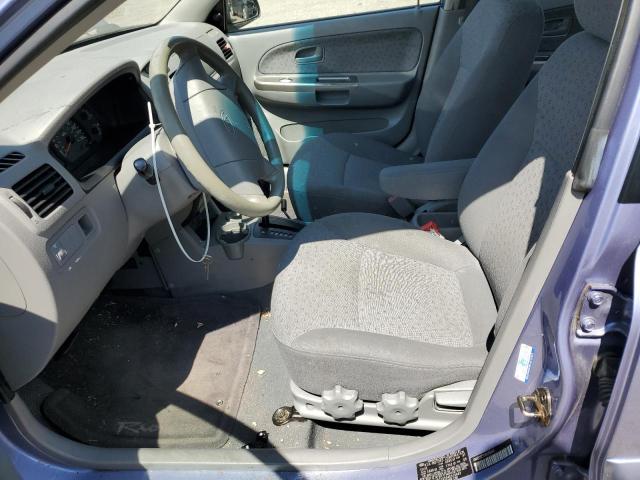 KNADC125546315643 - 2004 KIA RIO PURPLE photo 7