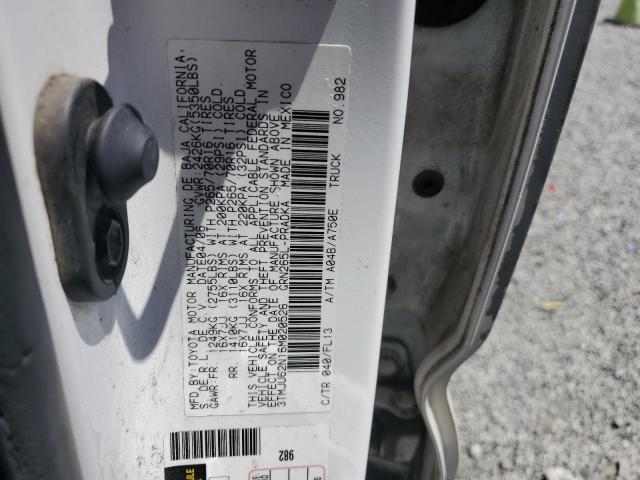 3TMJU62N16M020526 - 2006 TOYOTA TACOMA DOUBLE CAB PRERUNNER WHITE photo 12