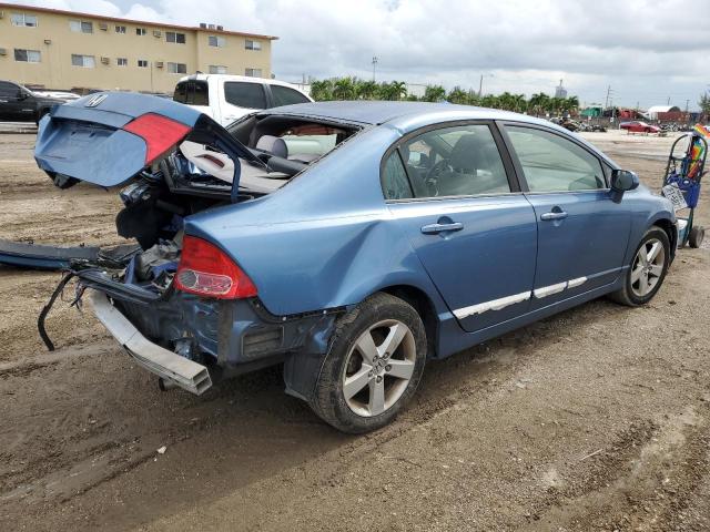 1HGFA16838L000970 - 2008 HONDA CIVIC EX BLUE photo 3