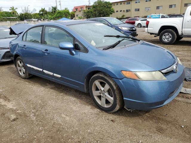 1HGFA16838L000970 - 2008 HONDA CIVIC EX BLUE photo 4