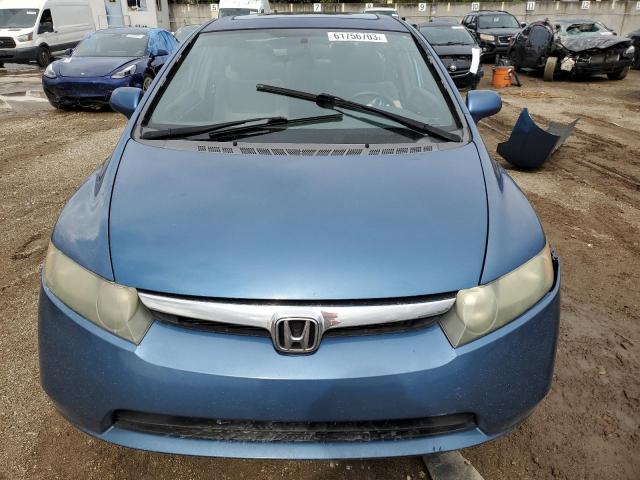 1HGFA16838L000970 - 2008 HONDA CIVIC EX BLUE photo 5