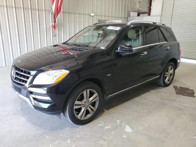 4JGDA5HB2CA091784 - 2012 MERCEDES-BENZ ML 350 4MATIC BLACK photo 1