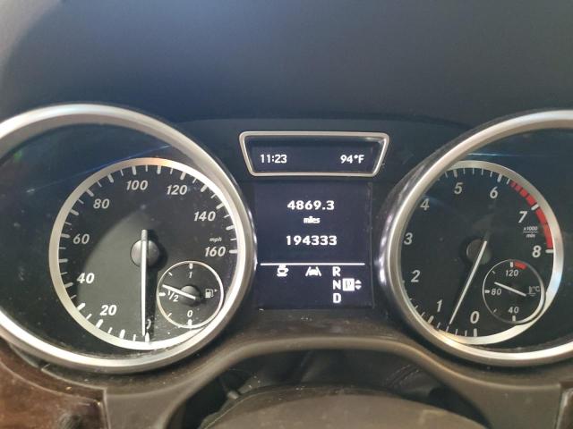 4JGDA5HB2CA091784 - 2012 MERCEDES-BENZ ML 350 4MATIC BLACK photo 9