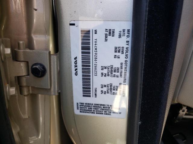 YV4CM592861266255 - 2006 VOLVO XC90 GREEN photo 12