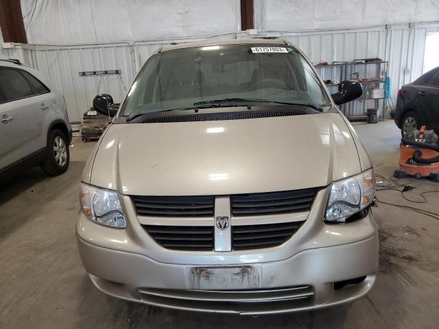 1D4GP45R97B182744 - 2007 DODGE CARAVAN SXT TAN photo 5