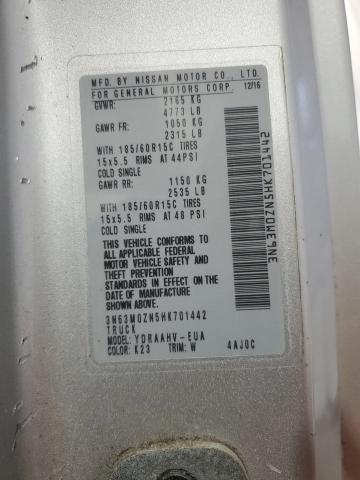 3N63M0ZN5HK701442 - 2017 CHEVROLET CITY EXPRE LT 银色 照片 13