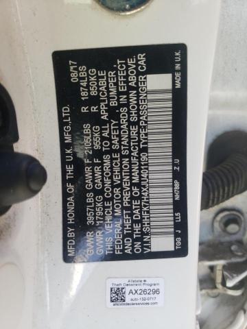 SHHFK7H4XJU401190 - 2018 HONDA CIVIC SPORT 白色 照片 12