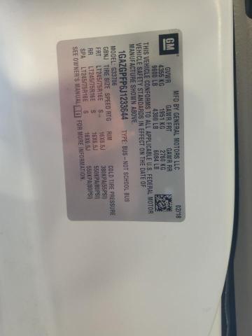 1GAZGPFP6J1233644 - 2018 CHEVROLET EXPRESS G3 LT WHITE photo 13