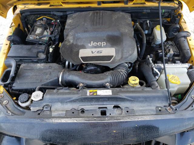 1C4AJWAG2FL537945 - 2015 JEEP WRANGLER SPORT ყვითელი ფოტო 11