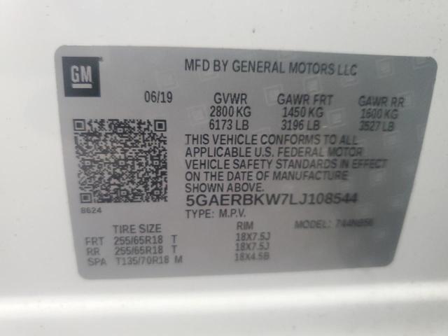 5GAERBKW7LJ108544 - 2020 BUICK ENCLAVE ESSENCE WHITE photo 14