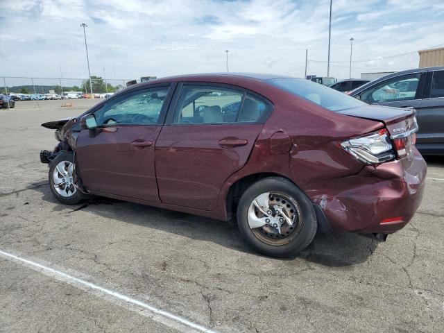 19XFB2F56DE096023 - 2013 HONDA CIVIC LX BURGUNDY photo 2