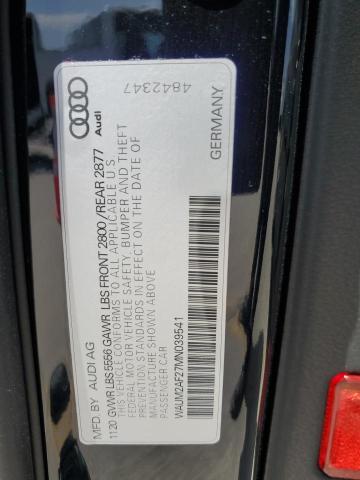 WAUM2AF27MN039541 - 2021 AUDI A6 PRESTIGE 黑色 照片 12