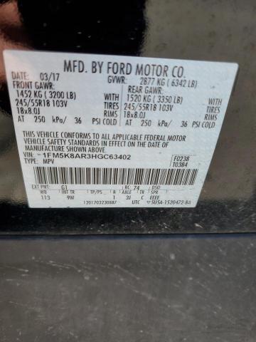 1FM5K8AR3HGC63402 - 2017 FORD EXPLORER POLICE INTERCEPTOR 黑色 照片 13