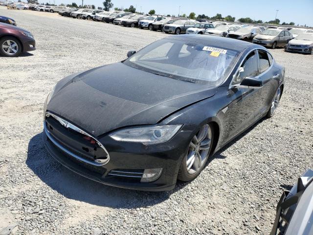 5YJSA1CN9DFP07382 - 2013 TESLA MODEL S Սև լուսանկար 1
