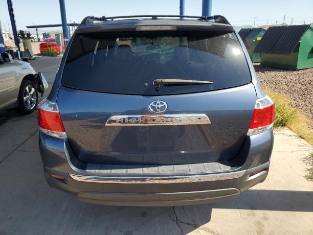 5TDZK3EH4CS079952 - 2012 TOYOTA HIGHLANDER BASE BLUE photo 6