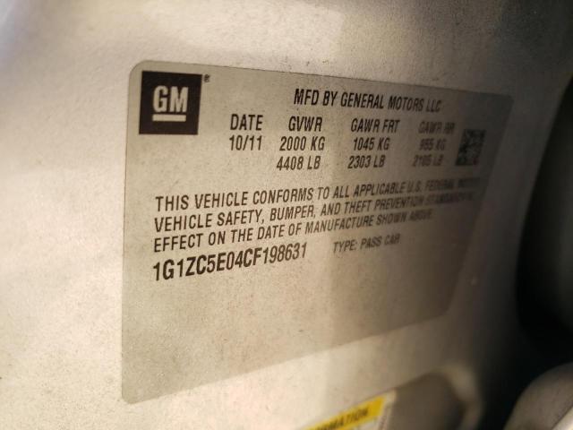 1G1ZC5E04CF198631 - 2012 CHEVROLET MALIBU 1LT SILVER photo 12