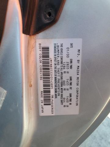 JM1NB3533Y0143895 - 2000 MAZDA MX-5 MIATA BASE SILVER photo 12